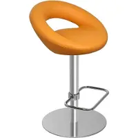 AEA Barhocker Barstuhl Orange Textil Design Barstühle Bar Hocker Stühle Neu