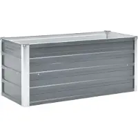 Syfax Garten-Hochbeet Verzinkter Stahl 100x40x45 cm Grau