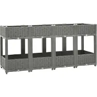 Syfax Hochbeet 160x40x71 cm Polypropylen