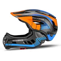 RockBros Kinderhelm Kinder Fahrrad Schutzhelm Anti-Schweiß EPS/PC M; 54-57CM Orange Schwarz