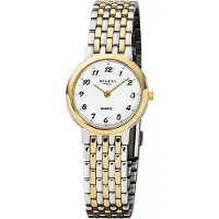 Regent Damen-Armbanduhr silber gold Analog F-1048 Edelstahl-Armband D2URF1048