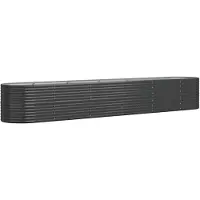 Syfax Hochbeet Verzinkter Stahl 440x80x68 cm Anthrazit