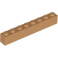 LEGO 10 Stück 3008 Stein Brick 1x8 Part Basic Steine 10 Mittleres Nougat