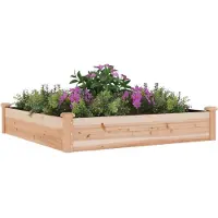 Syfax Hochbeet mit Einsatz 120x120x25 cm Massivholz Tanne