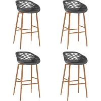 Syfax Barhocker 4 Stk. Grau