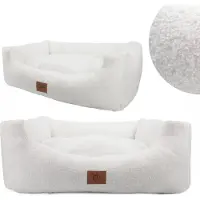 Odol-Plusz Hundebett Waschbar Hundekissen flauschig 95x75 Hundesofa, erhöhte Ränder