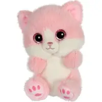 GIPSY TOYS Plüschtier Katze, CUTYDOOS PINKY, 13 cm, Puderrosa, Weiche Textur, Glitzeraugen