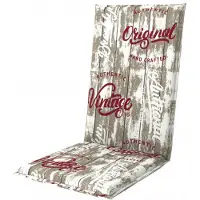 Doppler Stuhlauflage 119 x 48 x 6 cm 50 % Baumwolle, 50 % Polyester beige rot weiß