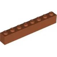 LEGO 50 Stück 3008 Stein Brick 1x8 Part Basic Steine 50 Dunkelorange