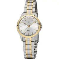 Regent Damen-Armbanduhr silber gold Analog F-1005 Edelstahl-Armband D2URF1005