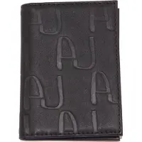 Giorgio Armani 9549S JEANS Uni-Kreditkartenetui aus schwarzem Leder