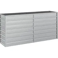 Syfax Garten-Hochbeet 160x40x77 cm Verzinkter Stahl Silber