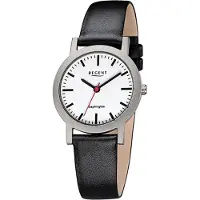 Regent Damen-Titanuhr schwarz Analog F-1088 Leder-Armband D2URF1088