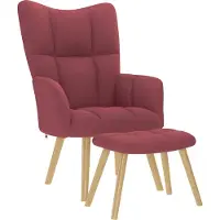 Syfax Relaxsessel mit Hocker Weinrot Stoff