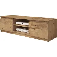 Mirjan 24 TV-Lowboard Dingo, Fernsehschrank, Grifflosem Öffnen, Fernsehtisch, Wohnzimmer TV-Shrank (Farbe: Kastanien Breslau / Kastanien Breslau, ohne Beleuchtung)