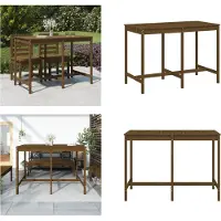 vidaXL Gartentisch Honigbraun 159,5x82,5x110 cm Massivholz Kiefer - Gartentisch - Gartentische - Outdoor Tisch - Terrassentisch