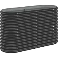 Syfax Hochbeet Verzinkter Stahl 114x40x68 cm Anthrazit