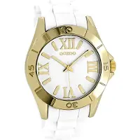 Oozoo Damen Herren Armbanduhr weiß Analog Vintage Series Silikonarmband D2UOC5711A