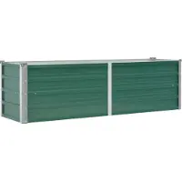 Syfax Garten-Hochbeet Verzinkter Stahl 160x40x45 cm Grün
