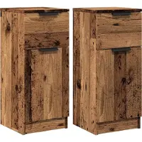 Syfax Sideboards 2 Stk. Altholz-Optik 30x30x70 cm Holzwerkstoff