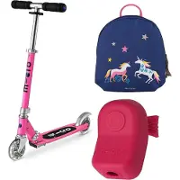 Micro Sprite Pink LED-Scooter + Unicorn Rucksack XS AC4662 + Unicorn Licht AC5466