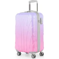 Suitline - leichtes Handgepäck 55x35x20 cm Flugzeug-Trolley 34 L Bordgepäck Hand-Koffer leicht Bord-Koffer 4 Rollen Kabinengepäck Hand Luggage TSA ,Sakura