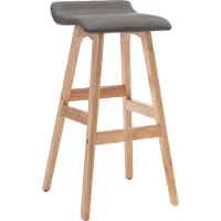 Syfax Barhocker dkd-home-decor Dunkelgrau Stoff 41 x 42 x 79 cm mit Fußstütze