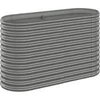 Syfax Hochbeet Verzinkter Stahl 114x40x68 cm Grau