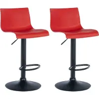CLP 2er Set Barhocker Branford, Farbe:braun, Grundmaterial:Stoff