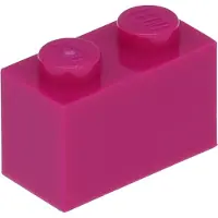 LEGO 100 Stück 3004 Stein Brick 1x2 Part Basic Steine 100 Magenta
