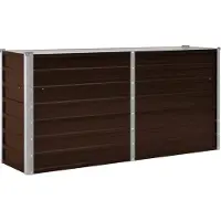 Syfax Garten-Hochbeet Braun 160 x 40 x 77 cm Verzinkter Stahl