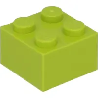LEGO 2x2 Stein 3003 - 100 Stück Lime