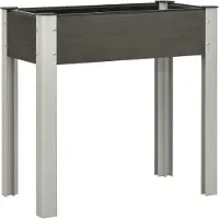 Syfax Garten-Hochbeet 75x40x75 cm WPC Grau