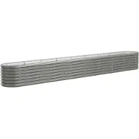 Syfax Hochbeet Verzinkter Stahl 332x40x36 cm Grau