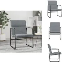 vidaXL Loungesessel Hellgrau 55x64x80 cm Stoff - Sessel