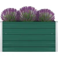 Syfax Hochbeet 100 x 100 x 45 cm Verzinkter Stahl Grün