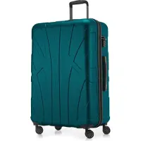 Suitline - Reisekoffer groß erweiterbar, Koffer XL 4 Rollen, Rollkoffer Hartschale, Trolley Hardcase Check-In Gepäck 20-23 kg, Gurtmaß 158 cm, TSA,Aquagrün