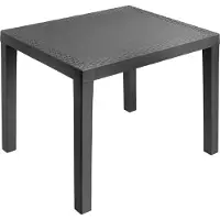 Spetebo Gartentisch in anthrazit - ca. 78 cm x 65 cm x 72 cm- Kunststoff Tisch Garten