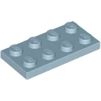LEGO 50 Stück 3020 Platten Plates 2x4 Part Basic 50 Sandblau