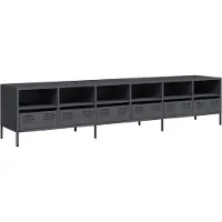 Syfax TV-Schrank Anthrazit 202x39x43,5 cm Kaltgewalzter Stahl
