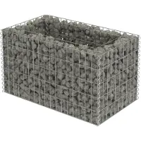 Syfax Gabionen-Hochbeet Verzinkter Stahl 90×50×50 cm