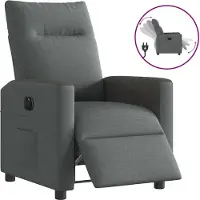 Syfax Relaxsessel Elektrisch Dunkelgrau Stoff