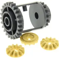 LEGO 1xLego Technic Getriebe Differential 24Z neu-dunkel grau Zahnrad beige 6589 6573