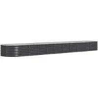Syfax Hochbeet Verzinkter Stahl 440x80x36 cm Anthrazit