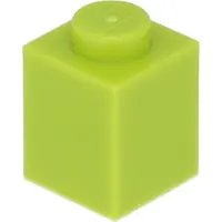 LEGO : 100x Stein 1x1 in 'Lime'
