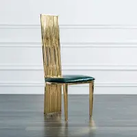 AEA Gold-Grüner Esszimer Hochstuhl r Einsitzer Holz Polsterstühle