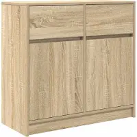 Syfax Sideboard mit Schublade Sonoma-Eiche 80x34x76 cm Holzwerkstoff