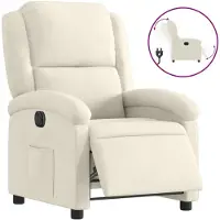 Syfax Relaxsessel Elektrisch Creme Samt
