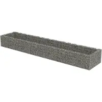 Syfax Gabionen-Hochbeet Verzinkter Stahl 450×90×50 cm
