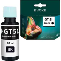 Evoke Druckerpatronen Tintenpatrone für HP GT51 Schwarz XL | 90 ml | 5600 Seiten | GT-51 | Ersatz für Ink Tank 315 410 415 Smart Tank 510 515